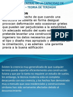 Ecuacion General de La Capacidad de Carga Factores Incidentes en La Capacidad de Carga Teoria de Terzaghi