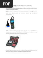 Manual de Operacion de Un Scanner Automotriz