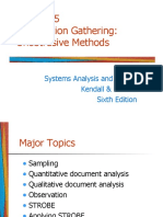 Information Gathering: Unobtrusive Methods: Systems Analysis and Design Kendall & Kendall Sixth Edition