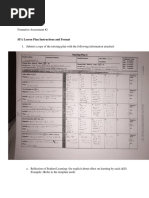 Dana Wells EDU 345 Formative Assessment #2: SFA Lesson Plan Instructions and Format