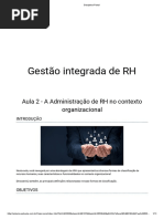 Aula 2 Adm RH No Contexto Organizacional - Gestão Integrada 2018.2