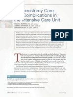 Tracheostomy Care and Complications in The Intensive Care Unit