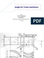 Velocity Triangle For Turbo-Machinery: P M V Subbarao Professor Mechanical Engineering Department Iitdelhi