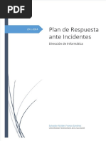 Plan de Respuestas Ante Incidentes