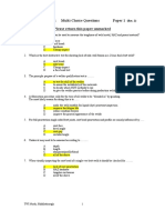 Welding Inspection: Multi-Choice Questions Paper 1 Please Return This Paper Unmarked