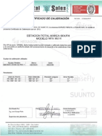 Certificado de Calibracion