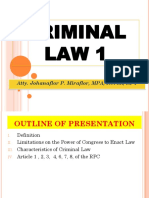 Criminal Law 1: Atty. Johanaflor P. Miraflor, Mpa, Rcrim, RPT