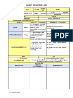 Daily Lesson Plan: Week DAY Date Class Subje CT Time