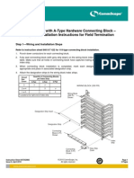 110 Patch Panel With A-Type Hardware Connecting Block - Wiring and Installation Instructions For Field Termination