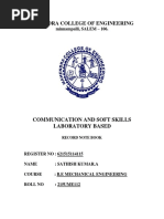 Mahendra College of Engineering: Communication and Soft Skills Laboratory Based