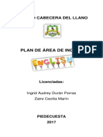 PLAN ÁREA DE INGLÉS 2017 Primer Borrador Terminado