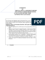 EIA de L'hôtel NMH Aux Salines Rivière-Noire Questions Préoccupantes