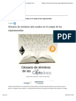 Glosario de Términos Usados Criptomonedas