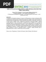 Implantação Da Ferramenta Linha de Balanço em Uma Obra Industrial