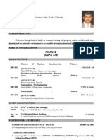 Sunain Qamar's CV (Mba - Finance and FRM Student)