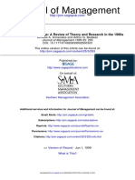 Organizational Change A Review of Theory and Research in The 1990s Armenakis 1999