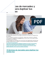 10 Técnicas de Mercadeo y Ventas para Duplicar Tus Ganancias Matematica Comercial