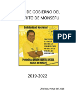 Plan de Gobierno Municipal - Monsefu 2018 - Solidaridad Nacional - Erwin Huertas