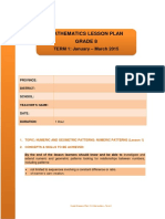 Grade 8 Patterns Lesson 1