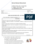 Atividades Discurso Direto e Discurso Indireto Atividades 6 Ano