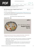 SSC GK History Notes - Mughal Empire Part III