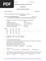 12th Chemistry Public Exam Official Model Question Paper 2018 2019 Download English Medium (TAMIL NADU STATEBOARD)