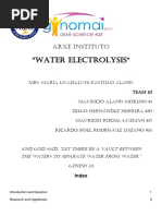 The Electrolysis of Water - Junior High Science Fair Abstract