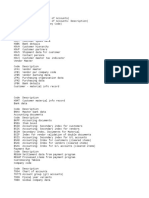 SAP FI Table