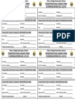 Tranportation Change Form