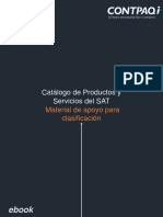 Catalogo de Productos y Servicios Del Sat PDF