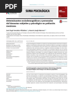 Determinantes Sociodemográficos y Personalesdel Bienestar Subjetivo y Psicológico en Poblaciónmexicana