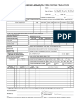 Daily Work Report - Structural Steel Painting: Field Applied