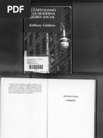 Antony Giddens. El Capitalismo y La Moderna Teoría Social