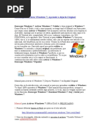 Manual para Activar Windows 7