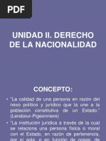 Unidad II La Nacionalidad