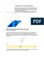 Movimiento de Una Carga Puntual en Un Campo Magnético