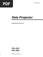 Manual Sony VPL CS7 PDF