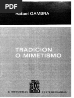 Gambra, Rafael,, Tradición o Mimetismo