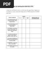 Lista de Verificación NOM001