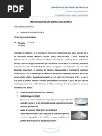 Propiedades Fisicas y Quimicas Del Cemento