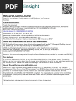 Managerial Auditing Journal: Article Information