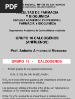 Calcogenos. Anfigenos