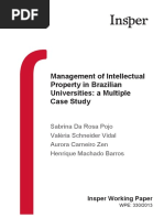 Management of Intellectual Property in Brazilian Universities: A Multiple Case Study