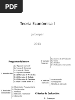 Teoría Económica I