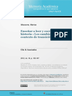 Massone - Enseñar A Leer y Escribir en Historia PDF