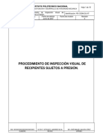 Procedimiento de Inspeccion Visual de Recipientes Sujetos A Presion PDF