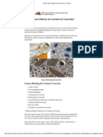 What Factors Affects Air Content of Concrete