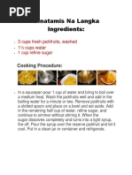 Minatamis Na Langka Ingredients:: Cooking Procedure