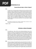 FIR and Registration of FIR