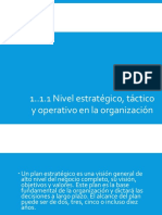 1.1.1 Nivel Estrategico y Tactico de Una Organizacion